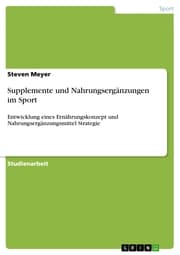 Cover von Supplemente und Nahrungsergänzungen im Sport
