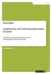Cover von Supplemente und Nahrungsergänzungen im Sport