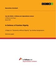 Cover von In Defence of Kantian Dignity