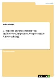 Cover von Methoden zur Messbarkeit von Influencer-Kampagnen. Vergleichende Untersuchung