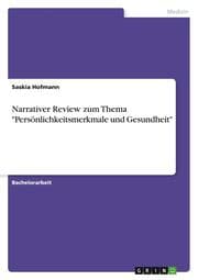 Cover von Narrativer Review zum Thema 'Persönlichkeitsmerkmale und Gesundheit'