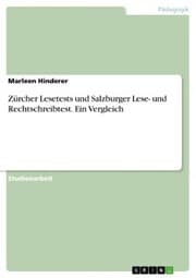 Cover von Zürcher Lesetests und Salzburger Lese- und Rechtschreibtest. Ein Vergleich