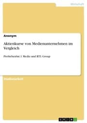Cover von Aktienkurse von Medienunternehmen im Vergleich