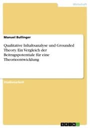 Cover von Qualitative Inhaltsanalyse und Grounded Theory. Ein Vergleich der Beitragspotentiale für eine Theorieentwicklung