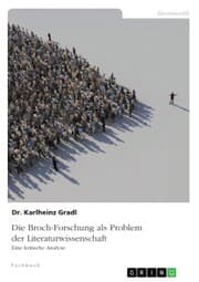 Cover von Die Broch-Forschung als Problem der Literaturwissenschaft