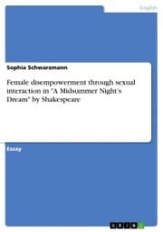 Cover von Female disempowerment through sexual interaction in 'A Midsummer Night's Dream' by Shakespeare