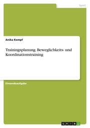 Cover von Trainingsplanung. Beweglichkeits- und Koordinationstraining