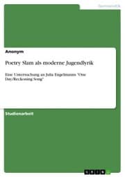 Cover von Poetry Slam als moderne Jugendlyrik