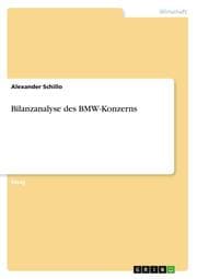 Cover von Bilanzanalyse des BMW-Konzerns