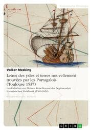 Cover von Letres des ysles et terres nouvellement trouvées par les Portugalois (Toulouse 1537)