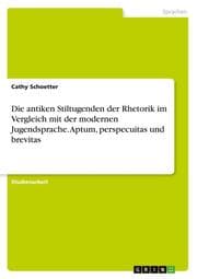 Cover von Die antiken Stiltugenden der Rhetorik im Vergleich mit der modernen Jugendsprache. Aptum, perspecuitas und brevitas