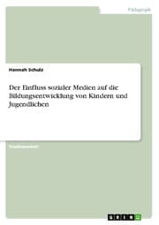 Cover von Der Einfluss sozialer Medien auf die Bildungsentwicklung von Kindern und Jugendlichen