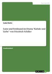 Cover von Luise und Ferdinand im Drama 'Kabale und Liebe' von Friedrich Schiller