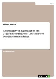 Cover von Delinquenz von Jugendlichen mit Migrationshintergrund. Ursachen und Präventionsmaßnahmen