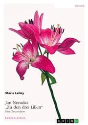 Cover von Jan Nerudas 'Zu den drei Lilien'. Eine Textanalyse