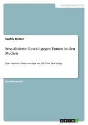 Cover von Sexualisierte Gewalt gegen Frauen in den Medien