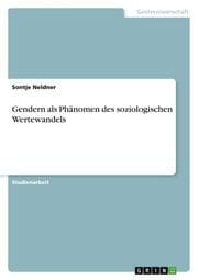 Cover von Gendern als Phänomen des soziologischen Wertewandels