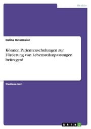 Cover von Können Patientenschulungen zur Förderung von Lebensstilanpassungen beitragen?