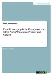 Cover von Über die metaphysische Konzeption von Alfred North Whitehead. Prozess und Werden