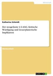 Cover von Der neugefasste § 6 AStG. Kritische Würdigung und steuerplanerische Implikation