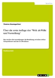 Cover von Über die erste Auflage der 'Welt als Wille und Vorstellung'