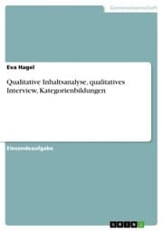 Cover von Qualitative Inhaltsanalyse, qualitatives Interview, Kategorienbildungen
