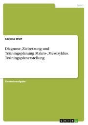 Cover von Diagnose, Zielsetzung und Trainingsplanung Makro-, Mesozyklus. Trainingsplanerstellung