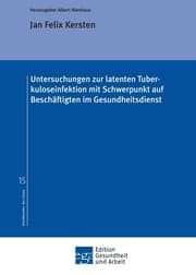 Cover von Untersuchungen zur latenten Tuberkuloseinfektion mit Schwerpunkt auf Beschäftigten im Gesundheitsdienst