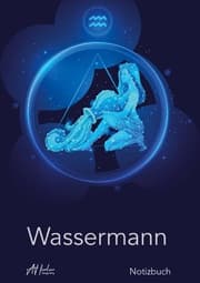 Cover von Sternzeichen Wassermann Notizbuch - Designed by Alfred Herler