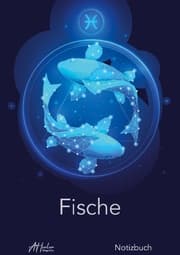 Cover von Sternzeichen Fische Notizbuch - Designed by Alfred Herler