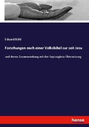 Cover von Forschungen nach einer Volksbibel zur zeit Jesu