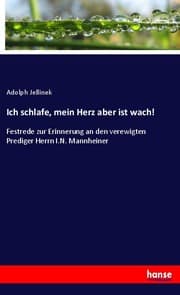 Cover von Ich schlafe, mein Herz aber ist wach!