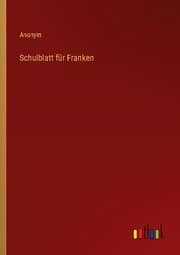 Cover von Schulblatt für Franken