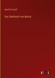 Cover von Das Stadtrecht von Bantia