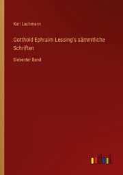 Cover von Gotthold Ephraim Lessing's sämmtliche Schriften
