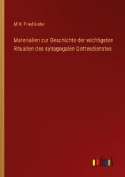 Cover von Materialien zur Geschichte der wichtigsten Ritualien des synagogalen Gottesdienstes