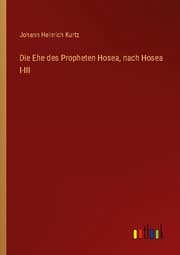 Cover von Die Ehe des Propheten Hosea, nach Hosea I-III