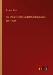 Cover von Zur Charakteristik und Natur-Geschichte der Frauen