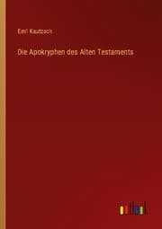 Cover von Die Apokryphen des Alten Testaments