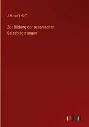 Cover von Zur Bildung der ozeanischen Salzablagerungen