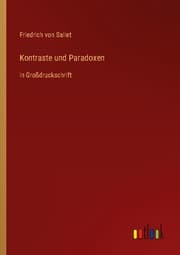 Cover von Kontraste und Paradoxen