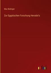 Cover von Zur Egyptischen Forschung Herodot's