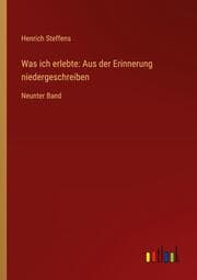 Cover von Was ich erlebte: Aus der Erinnerung niedergeschreiben