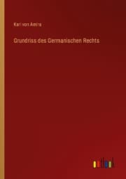 Cover von Grundriss des Germanischen Rechts