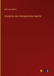 Cover von Grundriss des Germanischen Rechts