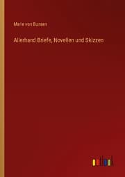 Cover von Allerhand Briefe, Novellen und Skizzen