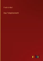 Cover von Das Telephonrecht