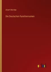 Cover von Die Deutschen Familiennamen