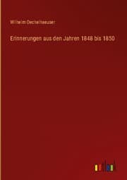 Cover von Erinnerungen aus den Jahren 1848 bis 1850