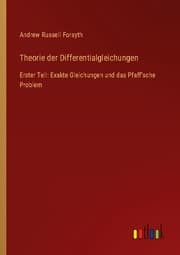 Cover von Theorie der Differentialgleichungen